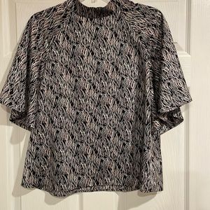 Flutter sleeve dressy blouse